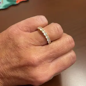 PAVOI 14K Gold Plated Rings with Cubic Zirconia Love - 4mm Stackable for Women - Gold Rings