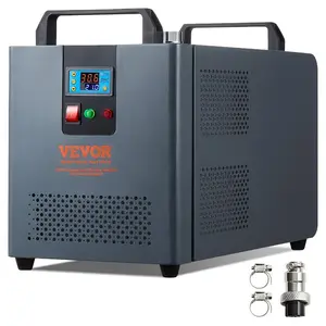 Fathersdaygift VEVOR Industrial Water Chiller, KH-6000, 200W Industrial Water Cooler Cooling System with Compressor 12 L Water Tank Capacity 7.8 L/min Max Flow Rate, for CO2 Laser Engraving Machine Cooling Machinedealsforyoudays
