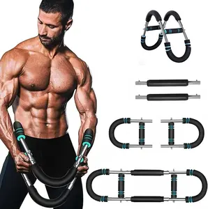Arm Trainer Adjustable Chest Expander, 60-110 lbs Resistance, Arm & Chest Muscle Trainer for Men, Detachable Strength Training Equipment with Comfortable Non-Slip Grips, Home Gym Workout Accessory for Beginners