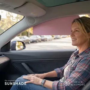 Beauty SunShade 1Pc Premium Side Window Non-Transparent Shade for Cars | Helps Reduce Direct Sunlight & Glare, Easy Tool-Free Install, Universal Fit for Cars