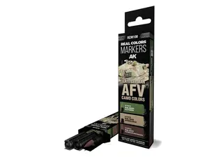 AK Interactive - Real Colors Marker Set - LATE GERMAN AFV CAMO COLORS (3pcs) RCM108