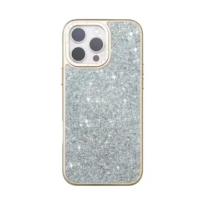 GLOWFATE Sparkling Silver Crystal MagSafe Case for iPhone 16/15/14 Pro Max