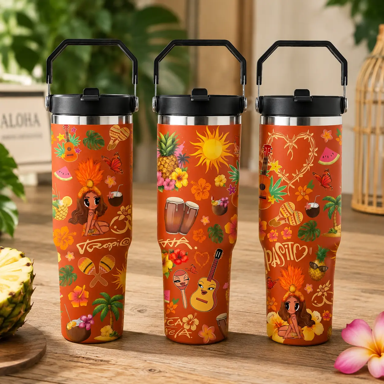 Tropitour 2026 Tumbler 40oz 30oz 20oz Fan Merch, Latina Gift, KG Fan Gifts, Insulated Travel Mug with Straw Lid
