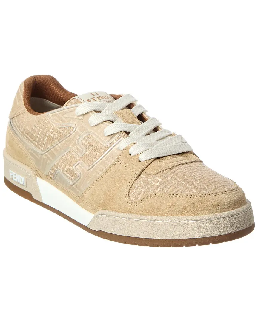 FENDI Suede-Trim Sneaker