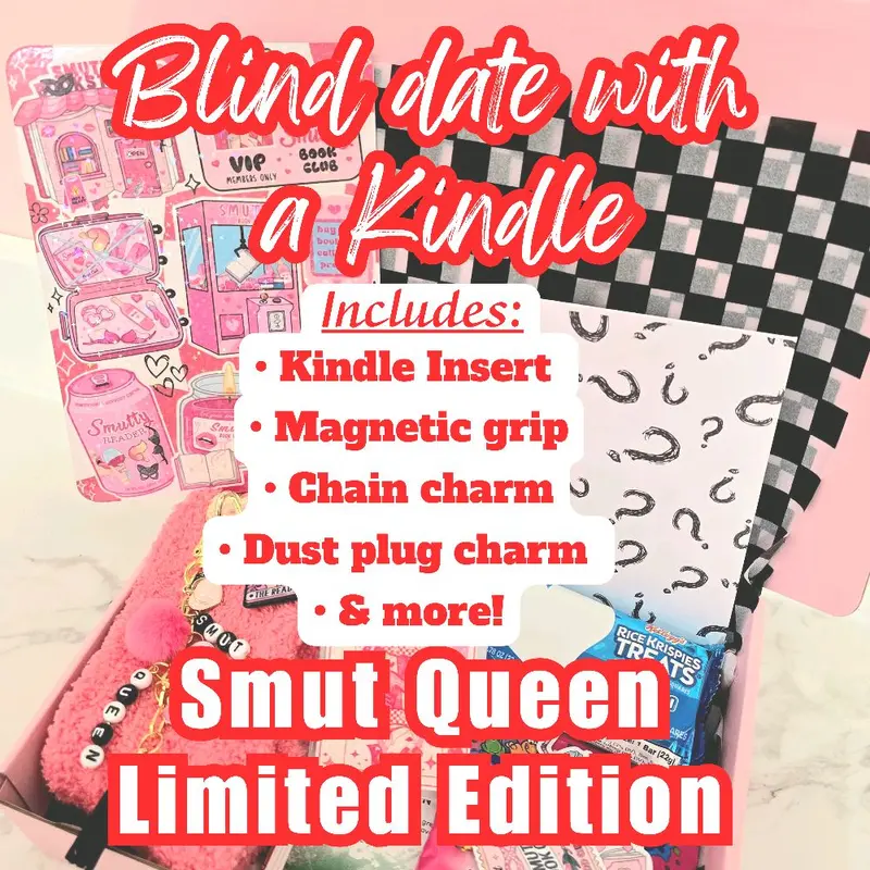 Smut Queen Limited Edition Blind Date with a Kindle Box Bundle | Includes Holographic Insert, Magnetic Grip, Dust Plug Charm, Hanging Chain Charm & More