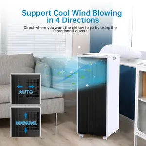 Portable Air Conditioner, 8000 BTU Portable AC Unit with Remote, 3-in-1 Air Conditioner Portable for Room, Quiet Sleep Mode Energy Efficient Cooling Fan, Window Kit Included