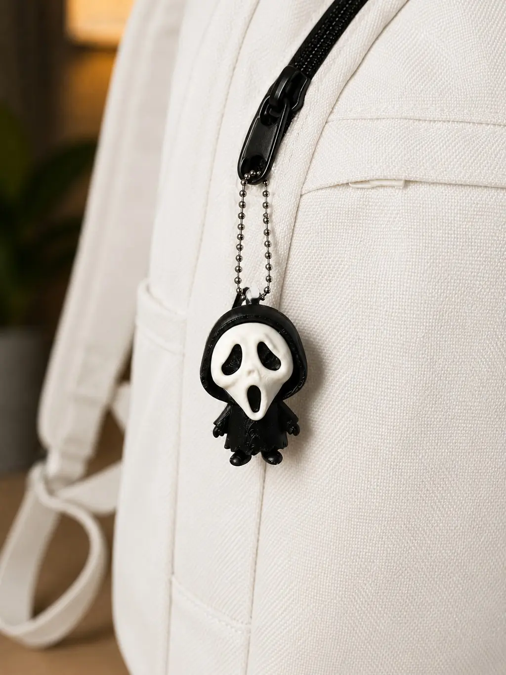 Mini Ghostface Halloween Keychain – 3D Printed PLA
