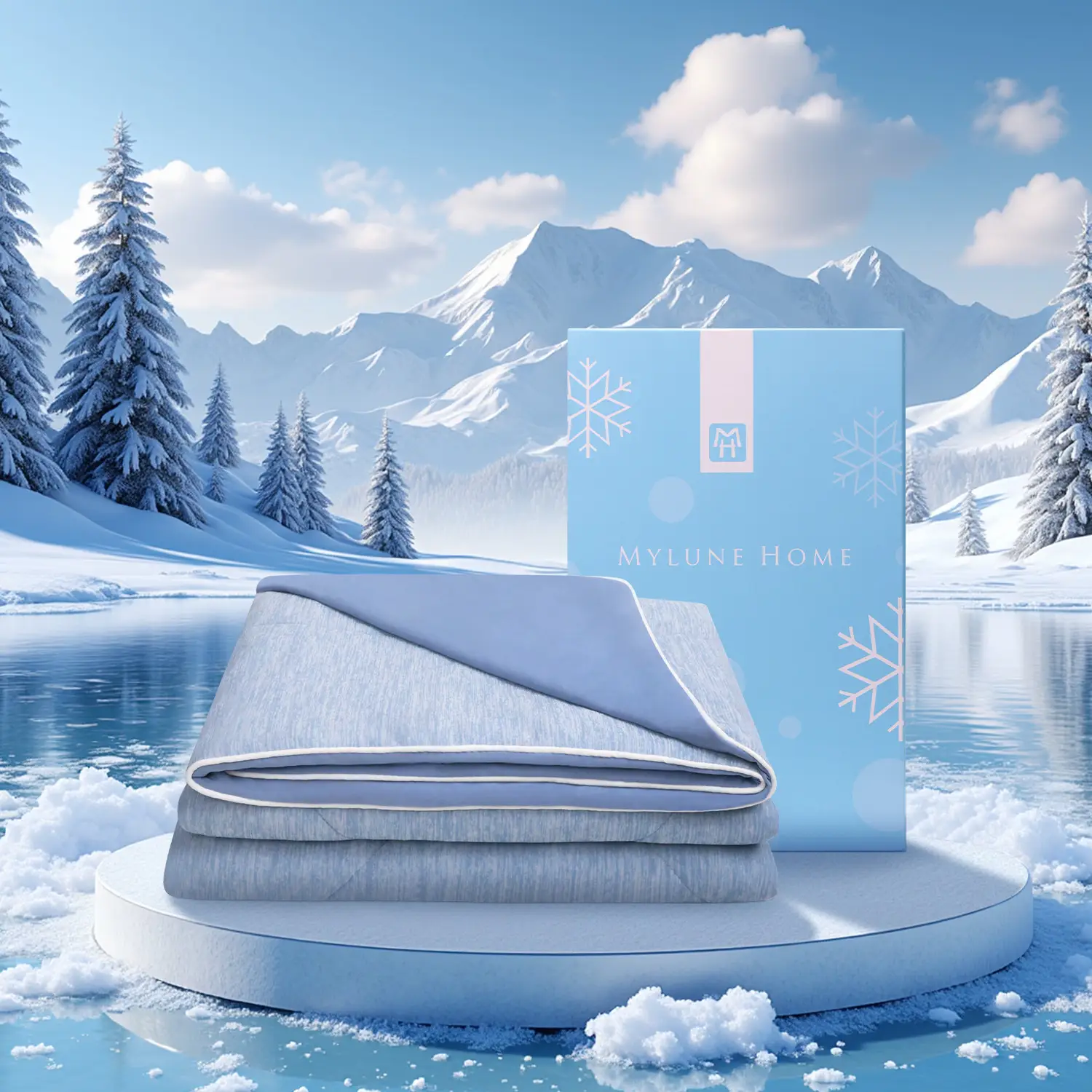 MH MYLUNE HOME Cooling Comforter Twin Size, Cooling Blanket with Arc-Chill Cooling Fiber ,cool, Cold Summer Blanket for Hot Sleepers Night Sweats and