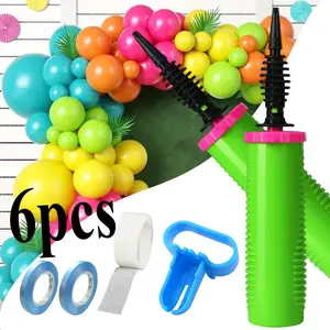 2pcs Portable Manual Air Pump | Ergonomic Handle, Durable Construction, No Battery Needed - Green Air Pump for Balloons, Balls