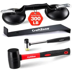4PC Laminate Flooring, Gap Repair Tool Set with Suction Cup & Mallet, Fixer Tool for Floating Wood Floors
