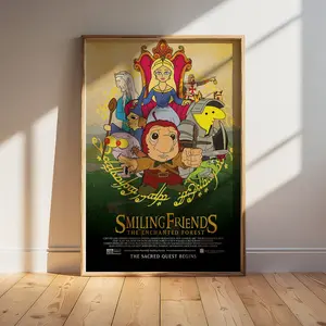 Smiling Friends ‘The Enchanted Forest’ Poster | 24x36 Wall Art | Cult Cartoon Decor | Fantasy-Themed Print | Limited Edition Animation Art