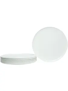 HomeRoots 483483 Round Coupe Porcelain Service for Six Dinner Plate Set, White - 6 Piece
