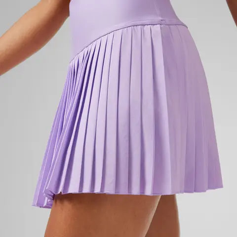 CRZ YOGA Women's High Waisted Pleated Tennis Skirts with Pockets Tummy Control Casual Liner A Line Workout Golf Skorts - 14"