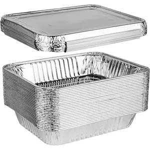 Disposable 9 x 13 Aluminum Foil Pans With Lids Half Size Deep Steam Table Bakeware - Cookware Perfect for Baking Cakes, Bread, Meatloaf, Lasagna Pack of 25 Pans & 25 Lids