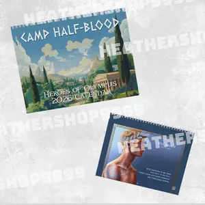 Heroes of Olympus 2026 Wall Calendar, Camp Half-Blood Greek Myth Fantasy Gift for Readers and Fans