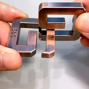 A Metal Puzzle Game, a Heavyweight Tabletop Brain Teaser Featuring Nine Challenging Rings for Adults. Suitable for Mental Challenges Aged 14 and Above, It's Perfect for Christmas, Halloween, Easter, Hanukkah, Thanksgiving, New Year's Eve Parties