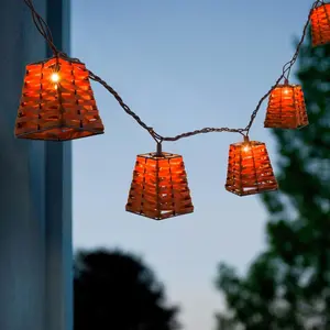 Avamery Outdoor Boho String Lights Waterproof, Lantern String Lights with Tungsten Filament Bulb, Linkable End to End Connection, Ideal for Garden, Patio, Indoor and Outdoor Decor
