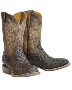 Tin Haul Men's Wickered Bull Rider Sole Braided Western Boot Broad Square Toe - 14-020-0077-0462 Mu