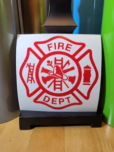 Fire Department Maltese Cross Vinyl Decal | Firefighter Car Sticker