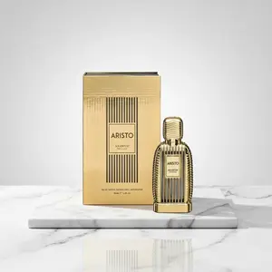 Arabiyat Prestige Aristo Unisex EDP Spray, 3.4 Fl.Oz, Bright Citrusy-Floral Amber Fragrance with Lemon, Mandarin, Jasmine, Vanilla and Sandalwood Notes, Single Item