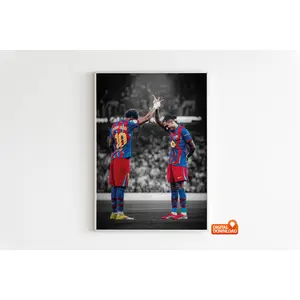 Raphinha Poster Lamine Yamal Poster Signed Football Poster( Unframed - Print Only )
