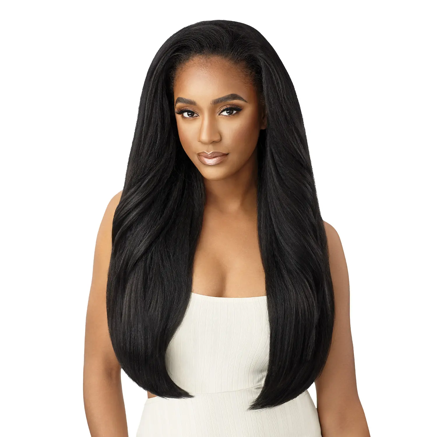 Outre Quick Weave Half Wig Neesha H303, High Heat Resistant Synthetic Fiber with Natural Texture and Volume, Flatter Cap, Synthetic Half Wig