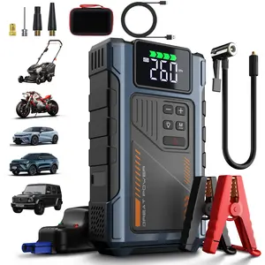 Geeneu Jump Starter with Air Compressor, 3000A Car Battery Jump Starter Portable, 12V Jump Start Battery Pack, Tire Inflator & LED Light Vehicle