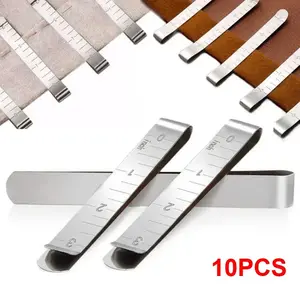 10pcs Stainless Steel Sewing Clip Ruler Fabric Pinning Marking DIY Sewing Supplies Crafts Accessory Sewing Tools