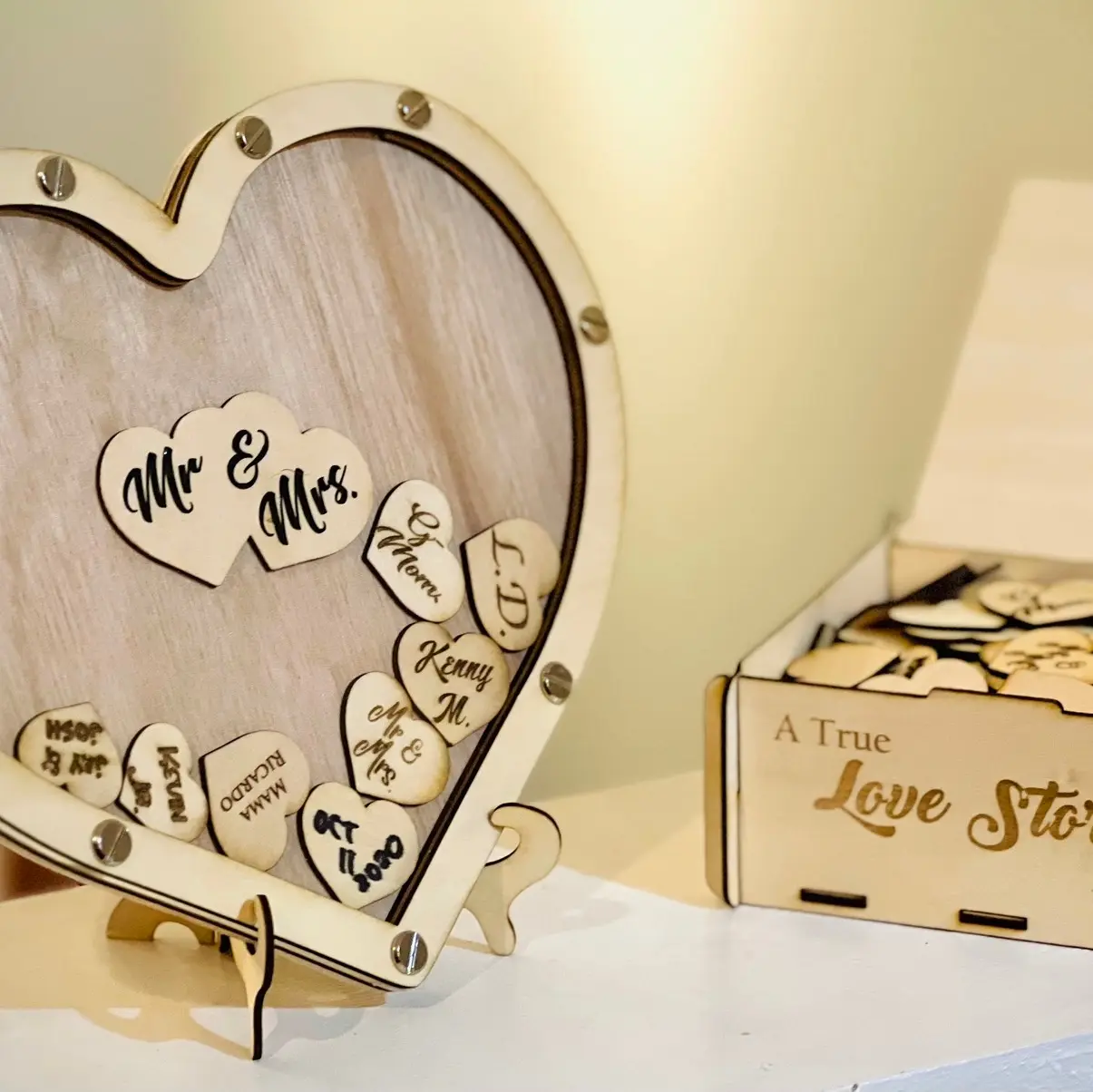 Forever Heart Keepsake with customizable Heart Chips and storage box Plastic With Lid Black Black Black Black Round Garments Storage Plastic Bedroom Plastic Black With Lid Adjustable Plastic