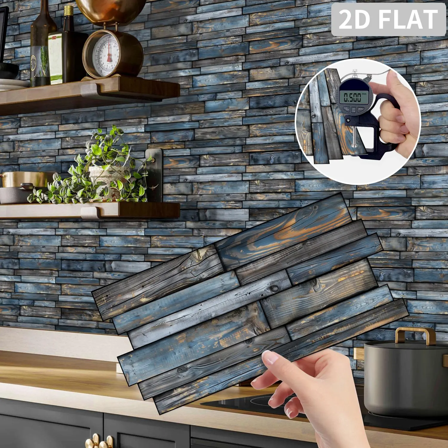 24pcs DIY Patchwork Wall Tiles, Spliceable, Peel and Stick, Self Adhesive PVC Waterproof & Removable Design, Ideal for Room Decoration, Universal Fit for Any Space
