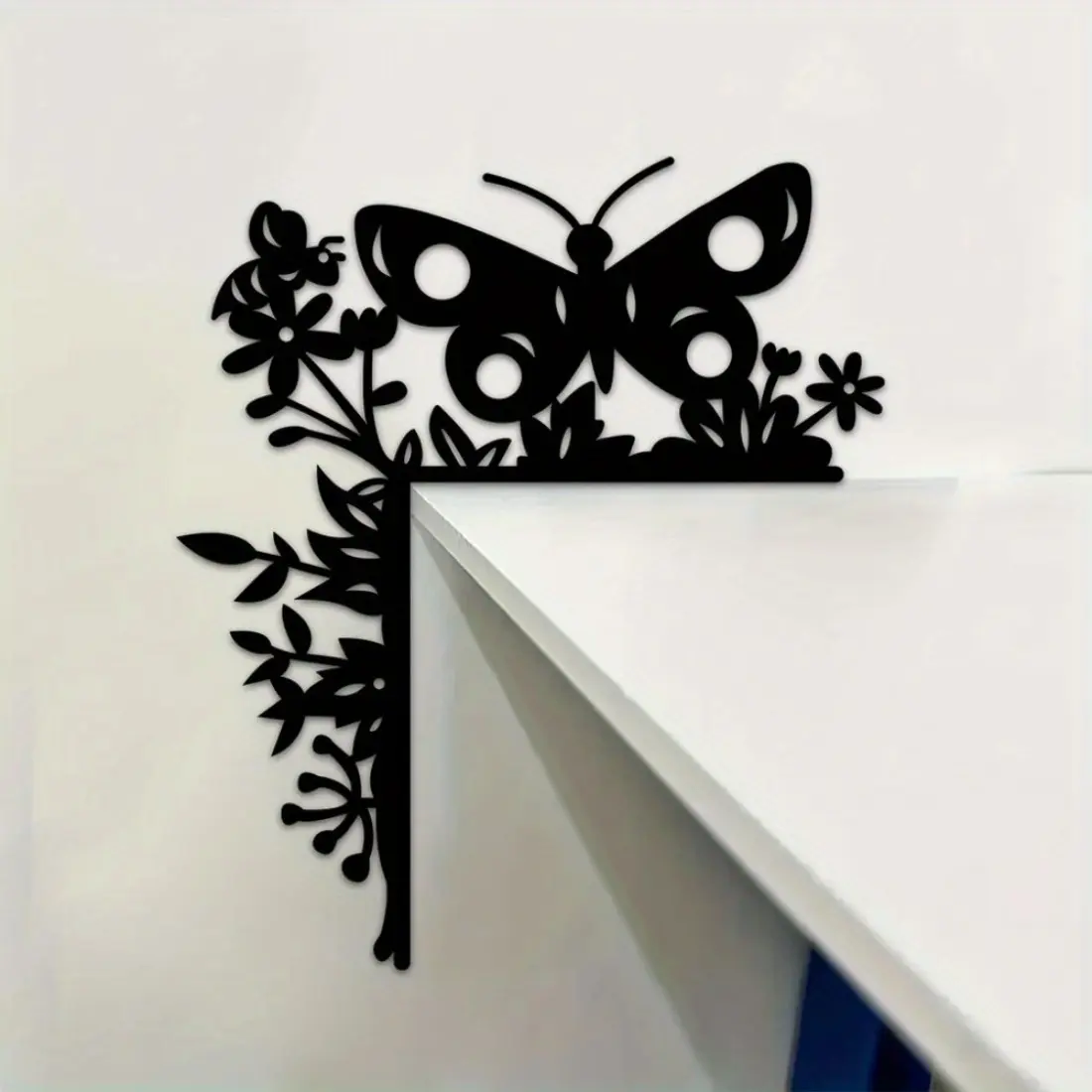 1pc Butterfly Decorative Wall Stickers - Adorn Door Corners and Frames with Artistic Grace, Metal Wall Hanging Delight-Decorative Plaque & Statues