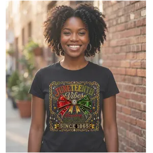 Juneteenth Custom DTF Heat Transfer - 10in Ready-to-Press Graphic, DIY Crafts Supplies, Handicraft Material for T-Shirts, Tote Bags