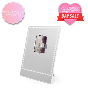 RIKI Pretty LED Tabletop Mirror - High-Quality Makeup Mirror for Content Creation