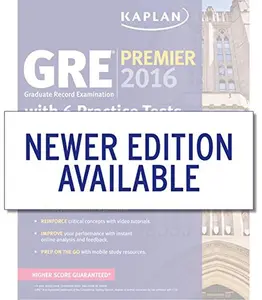 USED Book - Kaplan Gre Premier 2016: With 6 Practice Tests by Kaplan (Paperback) - english