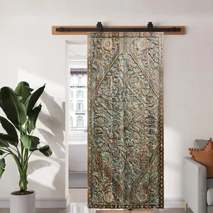 Decorative Carved Barn Doors Farmhouse Library Double Doors 96