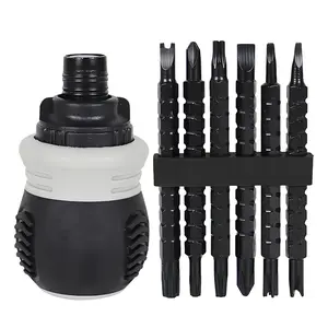 Short ratchet screwdriver CR-V hardened hard dual-purpose screwdriver head Telescopic dual-purpose screwdriver cross Slotted screwdriver head Screwdriver powerful magnetic multi-function Fathers Day Gift