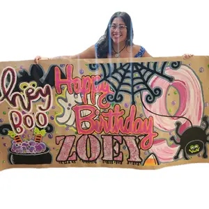 Custom Hand Painted Banner for 'Boo' Birthday Party