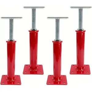 4 Pack House Floor Jack,Hand Jacks for Lifting and Leveling,11.8" - 16" Adjustable Height Range,Load Capacity Up to 11000 lb(Each),Telescoping Jack for Temporary Support