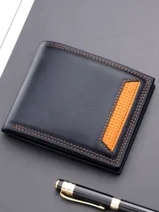 New Men's Multifunctional PU Leather Wallet, Tri-Fold Design, 9 Card Slots, 2 Large Bill Compartments, Fashionable Driver's License Holder, Daily Use