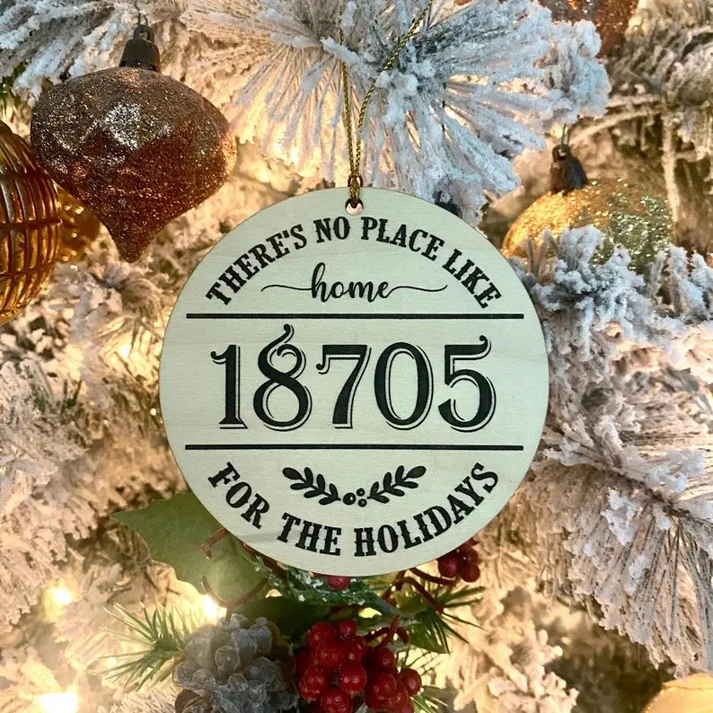 Personalized Christmas Ornament | Zip Code Ornament | New Home Ornament