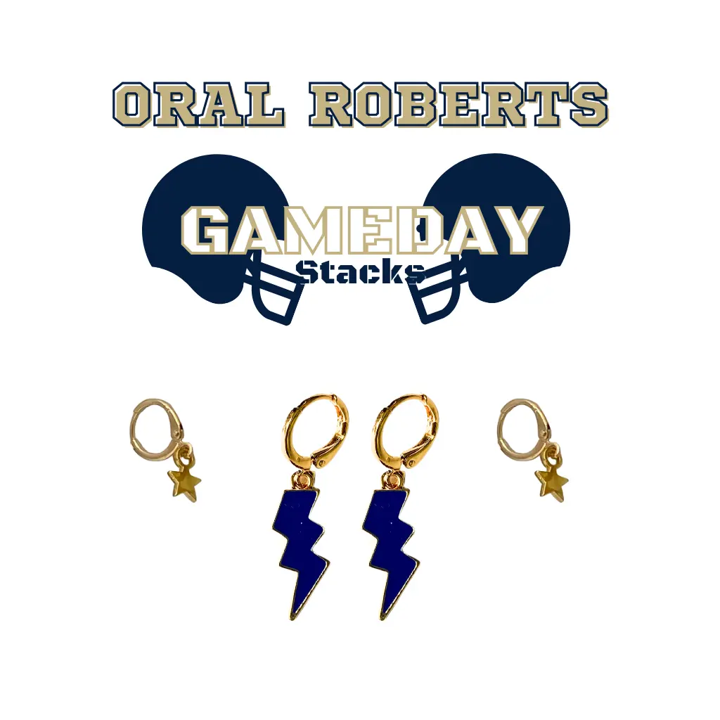 Oral Roberts Classic Gameday Earring Stack For Golden Eagles Game Day