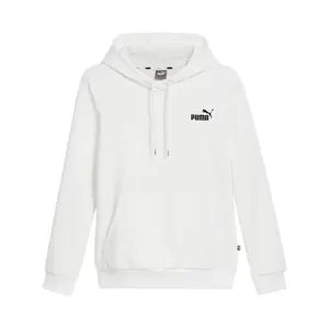 PUMA Womens Essentials Small Logo Hoodie Casual Outerwear Casual Hoodie - White