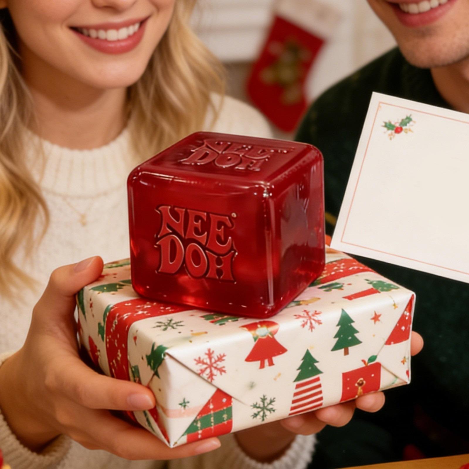 Slow-Rebound Ice Cube Sensory Toy | Burgundy Color Stress Relief Fidget Toy
