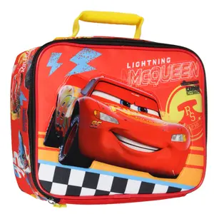 Disney Cars Lightning McQueen Lunch Box Carbon Cyber Kids Insulated Lunch Bag 10"