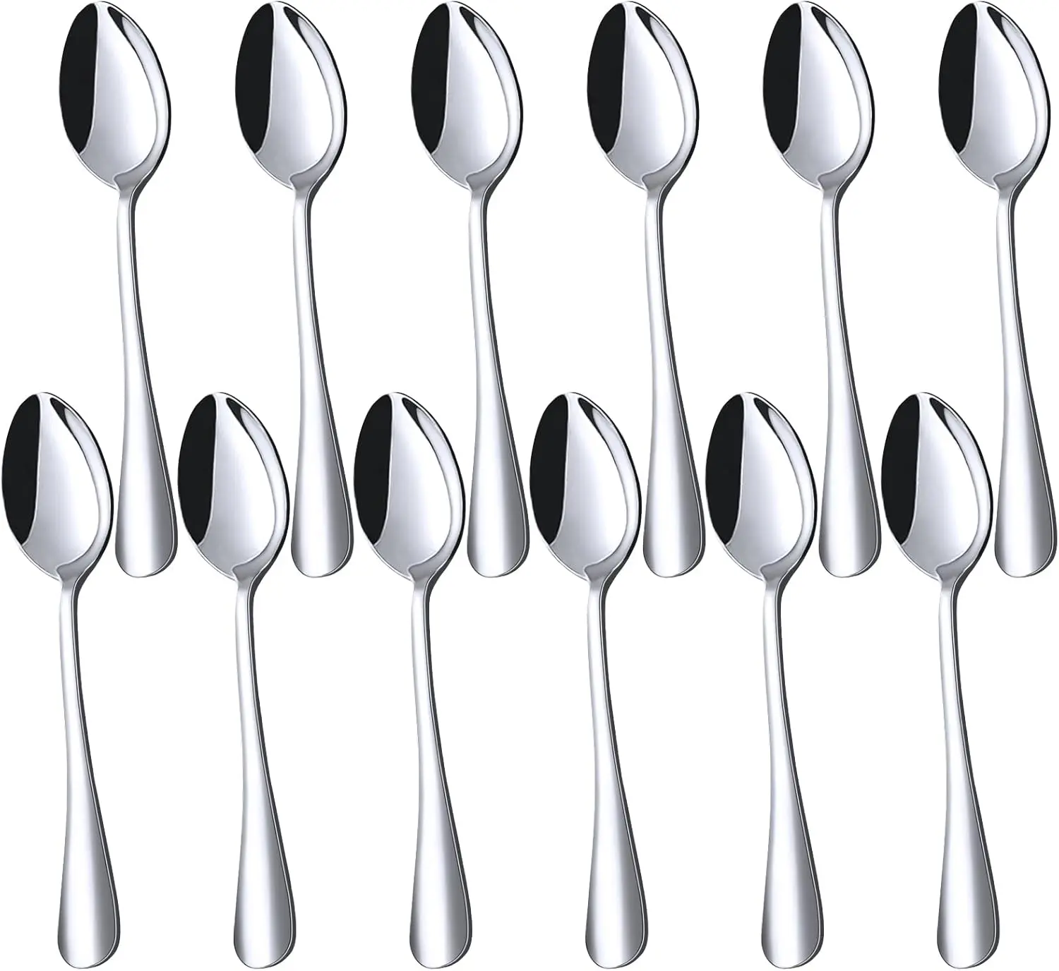 Demitasse Espresso Spoons, Mini Coffee Spoon, 4.9 Inches Stainless Steel Small Spoons for Dessert Yogurt Ice Cream Appetizer, Set of 12