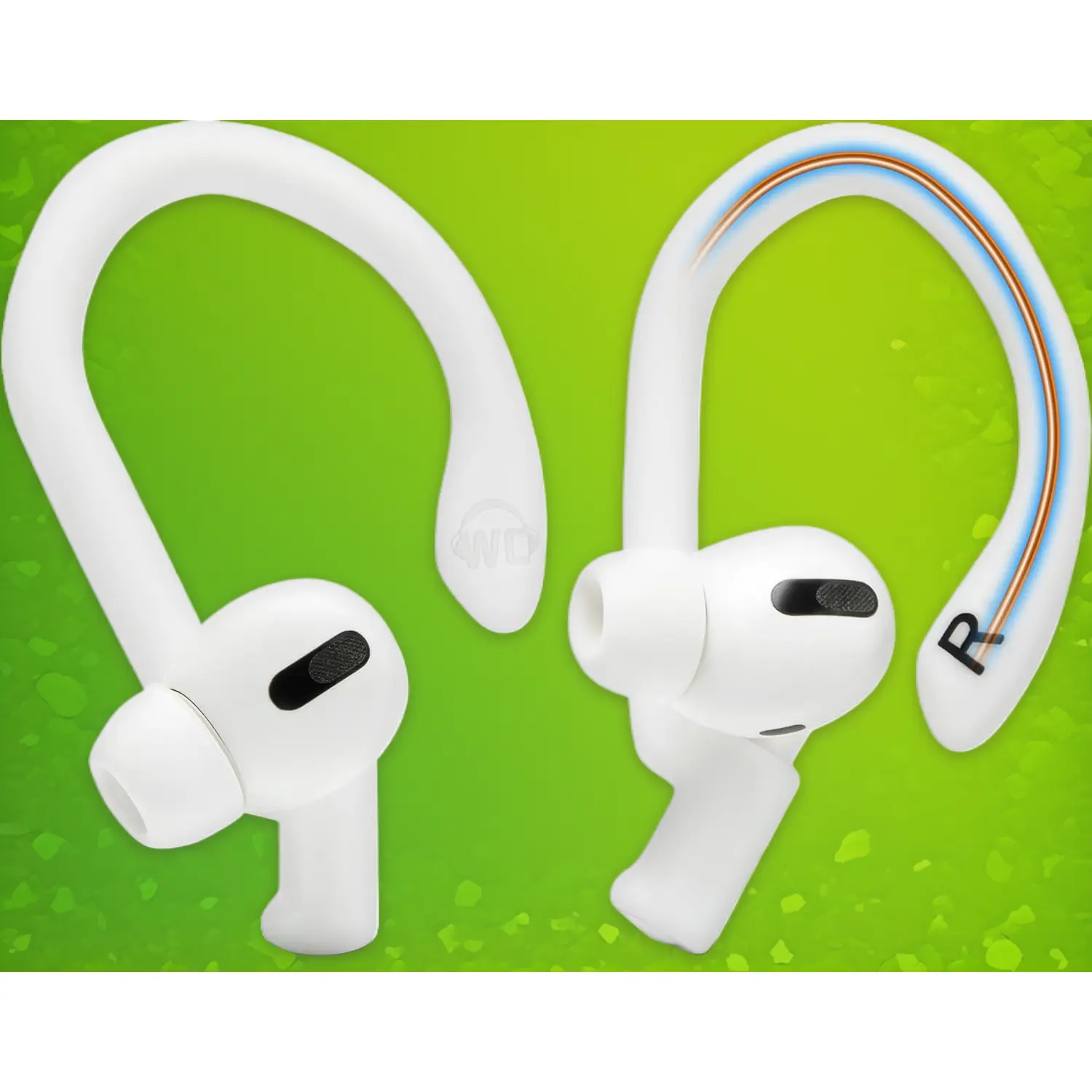 Wicked Cushions White Adjustable Silicon Ear Hooks for AirPods Pro 3 - Malleable Core, Custom Secure Fit, Comfortable Accessories (Patent Pending)
