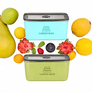 2-Pack Stainless Steel Food Storage Containers with Lids, 20oz Bento Box, Microwave Safe Metal Containers, Lunch Containers for Adults for Meal Prep,Candy,Fruit,Snack，Meal Prep Container Lunch Box Divided BPA-Free Safe Organizers Fridge Stackable freezer