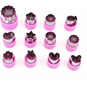 12- Cookie Cutters Set-Stainless Steel& Shapes for Baking (Bear,,,Flower) DIY Cookies,Mini Pies,Fondant,Veggies|Dishwasher Safe, for & teenager Parents (12, )