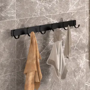 No-Drill Bathroom Hook, Wall-Mounted Coat and Towel Hook, Ideal for Bathroom Kitchen Bedroom Living Room Use, Versatile and Durable Design, Bathroom Organizing Accessories