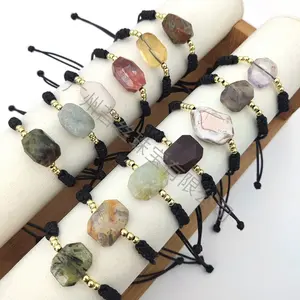 Natural Persian Agate Traveling Bracelet Braid Rope Agate Bracelet Material Crystal Bracelet Necklace DIY Ornament Accessories